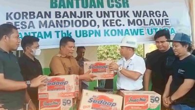 PT.LAM Bersama KSO – MTT Dan PT.Antam Salurkan Bantuan CSR di Desa Mandiodo