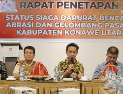 Bupati Konut Pimpin Rapat Penetapan Status Siaga Darurat Bencana Abrasi Dan Gelombang Pasang
