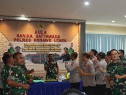 Mengejutkan!!!, Dandim 1430/Konut Bersama Puluhan Anggotanya Tiba-tiba Geruduk Mapolres Konut