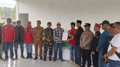 Sampaikan 6 Tuntutan Terhadap PT SSB, Polres Konut Amankan Aksi Unjuk Rasa Aliansi Pemuda Laskep Yang Berakhir Kondusif